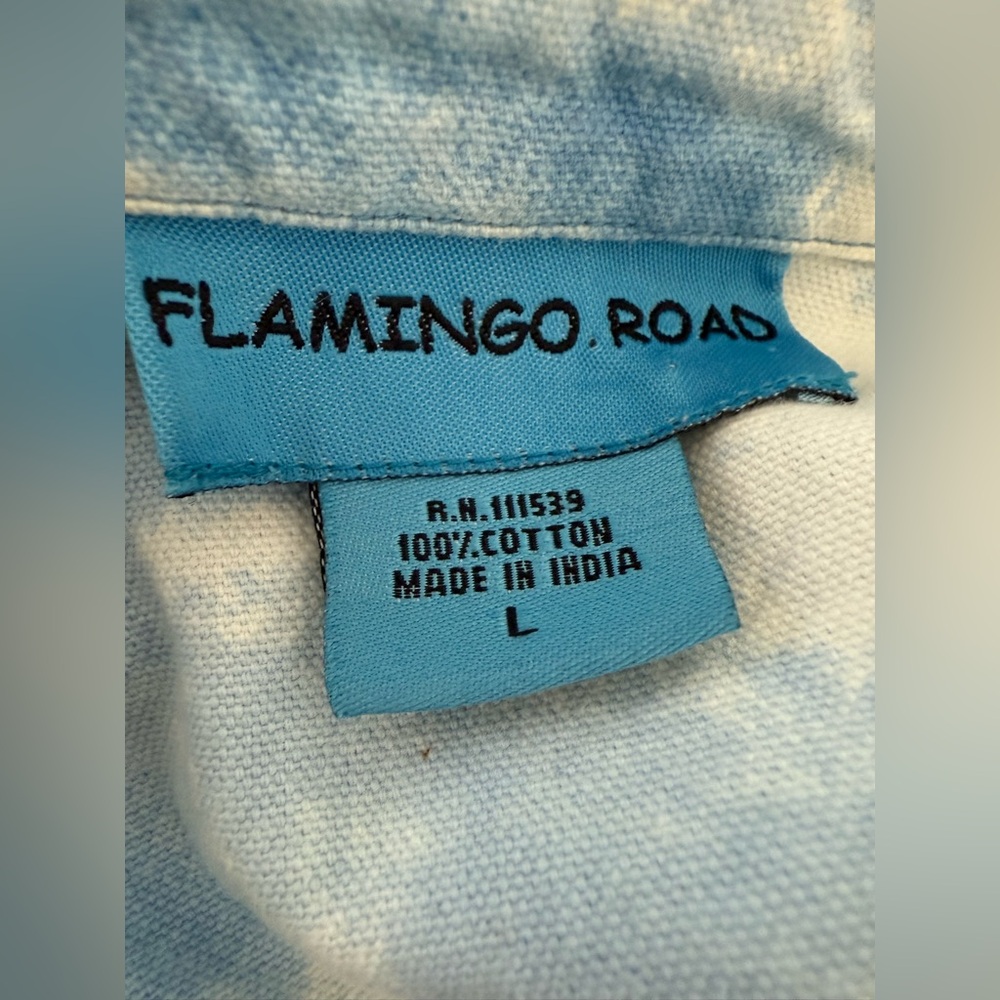 Flamingo Road multicolored tropical vacation lightweight denim Jean jacket - Picture 2 of 16